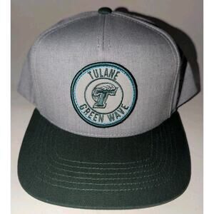 Tulane Green Wave Top Of The World Gray Snapback Hat Cap Patch NCAA TOW NWOT NEW